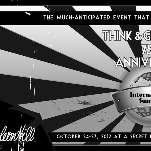 Banner Ad---use creative ILLUSTRATION SKILLS for HISTORIC 75th Anniversary of "Think & Grow Rich" book by Napoleon Hill Design by DORARPOL™