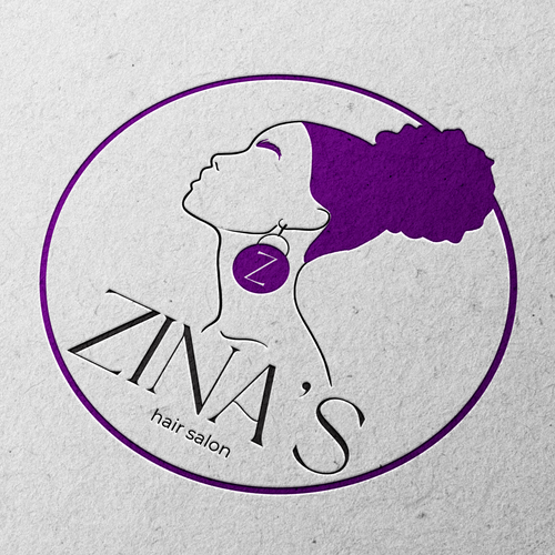 コンペ「Showcase African Heritage and Glamour for Zina's Hair Salon Logo」のデザイン by lucy_z_zさん 