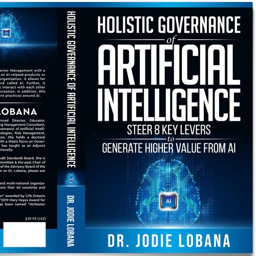 Man and Machine interaction - Book cover needed for Governance of Artificial Intelligence Design von NoBoundaries