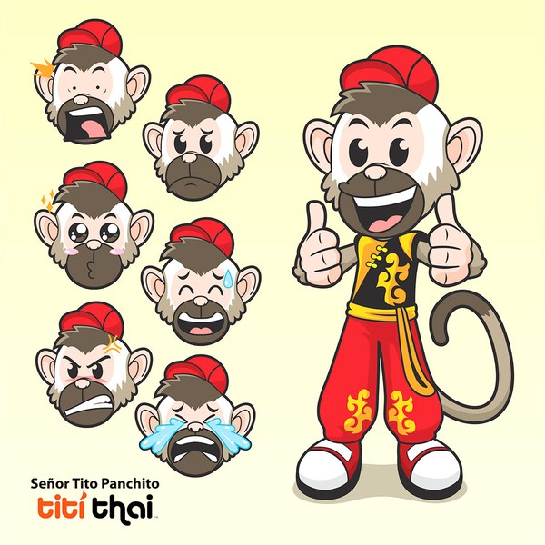 Senior Tito mascot for Titi Thai