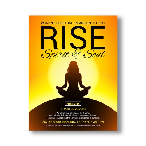 Spiritual Retreat Flyer Design by The Cloud Digital