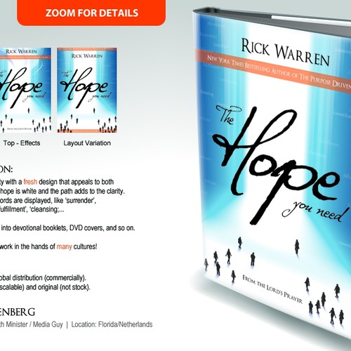 Design Rick Warren's New Book Cover-ontwerp door Efraim Meulenberg