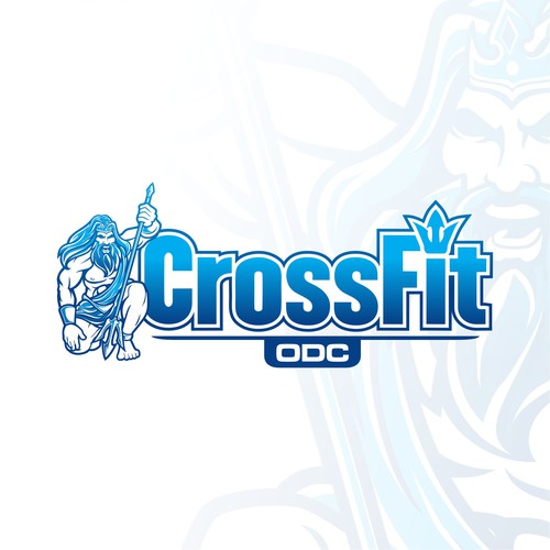 Logo pour une salle de CrossFit (France), thématique : trident, mer, odyssée, poseidon … Design by BamboeRuncink