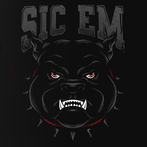 RABID DAWGS - SIC EM T-shirt Design by yuyunArts