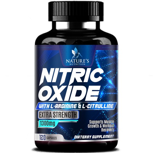 Nitric Oxide label design needed for Nature's Nutrition Réalisé par agooshe