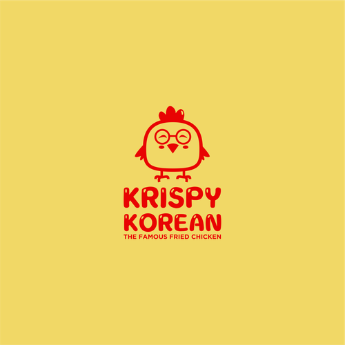 Yellow and Red Korean Fried Chicken Design by Dito.K