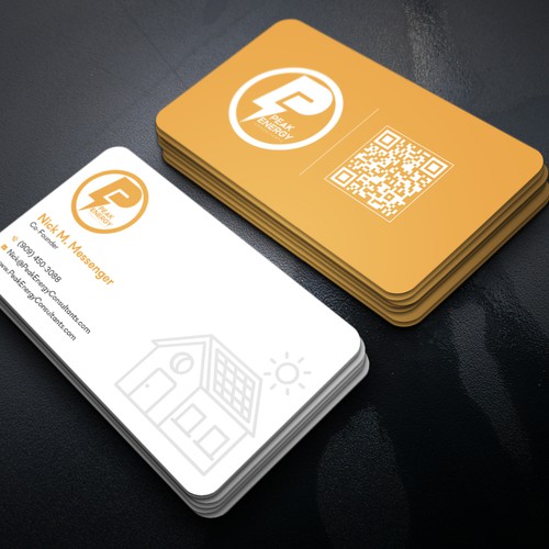 Modern Business Card Design for Electric Energy and Solar Company Design by Brandmaker artist