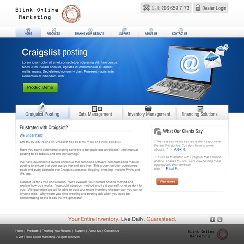Blink Online Marketing needs a new website design Ontwerp door codac