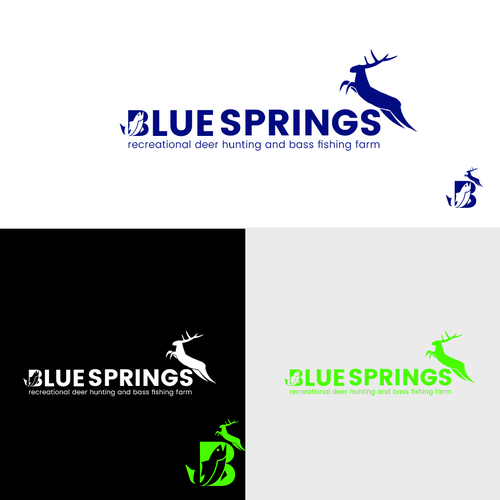 Logo for our Der hunting and bass fishing recreational farm Design by raheesahmed