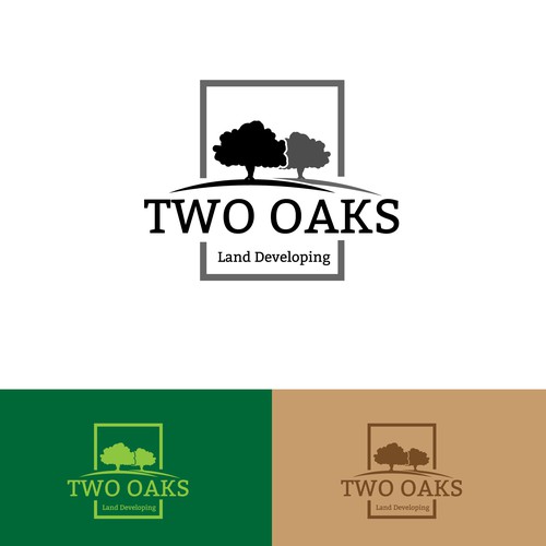 Construction, 3 business owners, use the work TWO oaks in our logo , very bold and intense  graphic Design by DesignBelle ☑