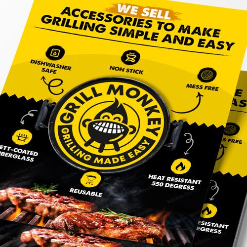 Flyer for grill product - marketing/sales Design by Monki D Loy