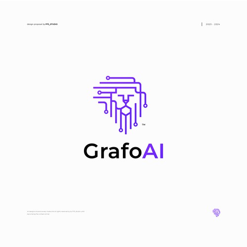 GrafoAI | Artificial Intelligence Writer Logo Design by FF3