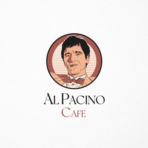 Logo for a high end Italian coffee shop with an Al Pacino theme. Design by Sanoja DSG