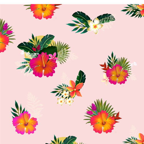 Tropical Fabric Print - Textile Designers & Illustrators Los Angeles fashion brand needs your designs Design by ash00 Designs