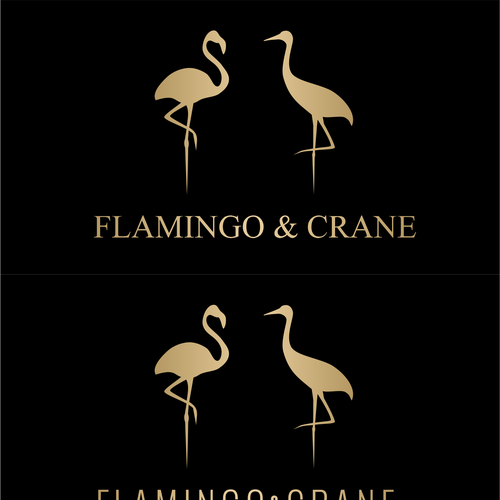 Flamingo & Crane Design by CostinLogopus