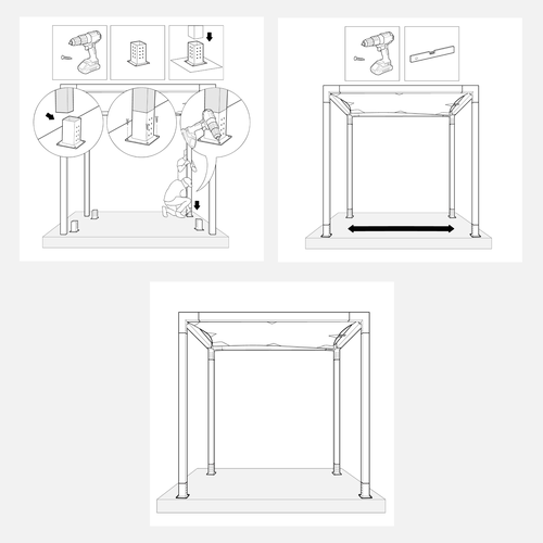 Designs INSTRUCTION MANUAL (PERGOLA) TOJA GRID INC. Other art or