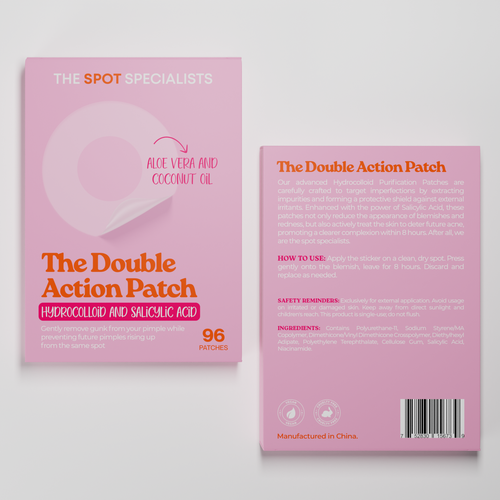 Pimple Patch PACKAGING to appeal to FEMALE BEAUTY user Design by Tamara.D