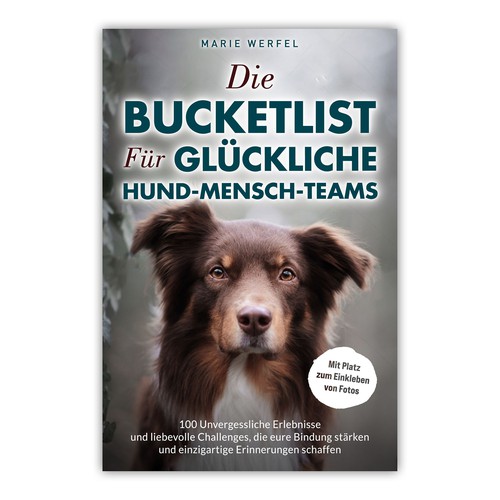 Design a harmonious, cute cover for a dog & human bucketlist Design by A_Ndesign