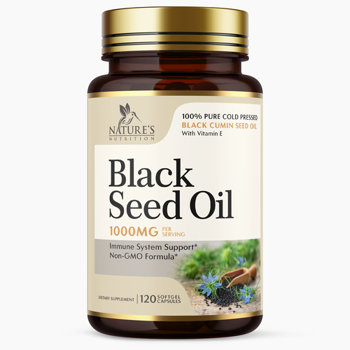 Natural Black Seed Oil Design Needed for Nature's Nutrition Design by Encephalon™