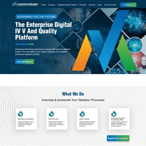 ValidationMaster Digital IV&V Website Re-Design Project Design by Manthanshah