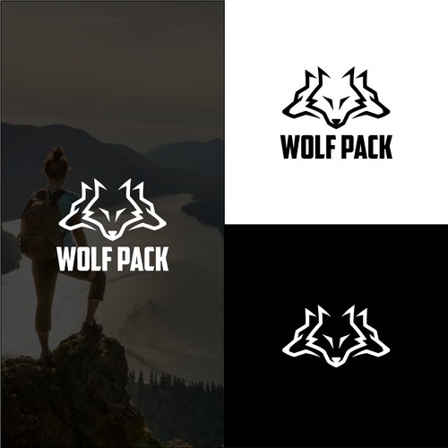 Wolf Pack logo design Design by HandriSid