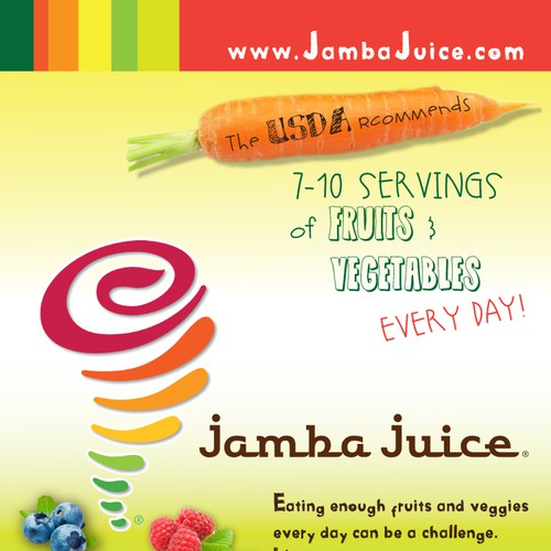 Create an ad for Jamba Juice Diseño de Mili Draws