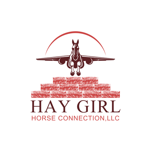 High flying horse showing athleticism - Go GET THEM ATTITUDE to sell Hay on website Design by Rziko1