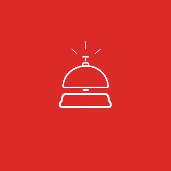 Desk bell minimal illustration-logo 