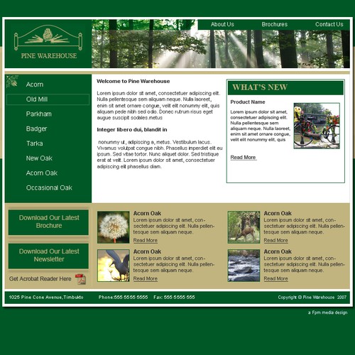 Design of website front page for a furniture website. Ontwerp door Brandsimplicity
