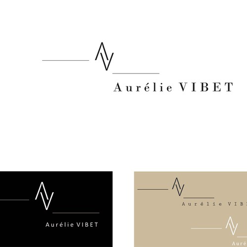 "Nouveau projet dans la catégorie logo and business card pourAurelie Vibet" ganador Logotipo y tarjeta de visita por Olivier Carrez