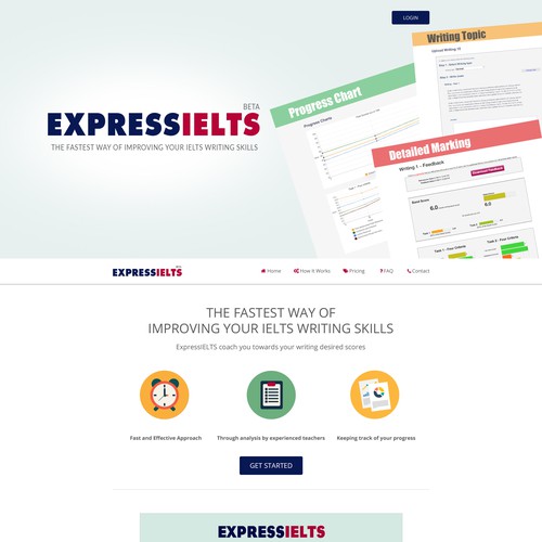 Simple elegant landing page for an online writing coaching service provider Design by Xandreaa