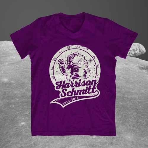 Create an elementary school t-shirt design that includes an astronaut Design by zzzArt
