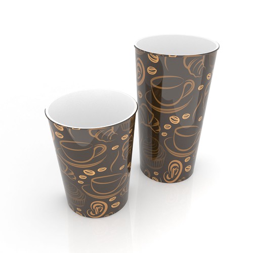 Artwork Design for Paper Cups Diseño de Modelab X