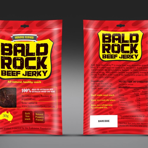 Beef Jerky Packaging/Label Design Design by Rumon79