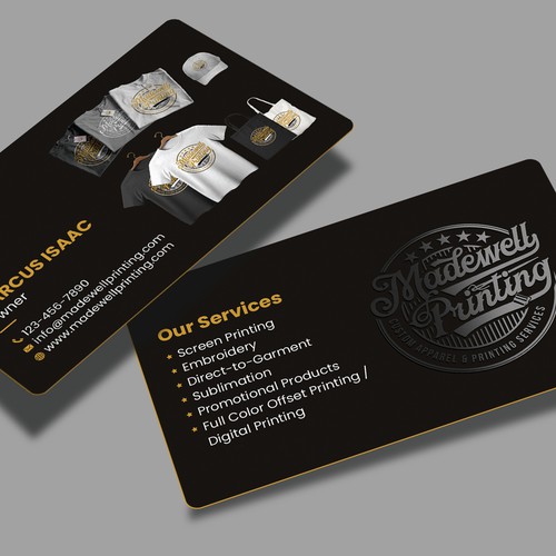 Business Card for a Custom Clothing/Product Business Design by Muaz™