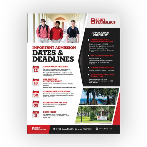 Design an eye-catching admission calendar flyer Design by Alphabet ♥