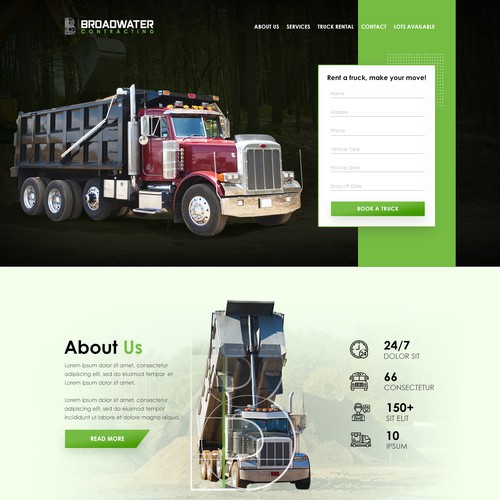 Trucking redesign of website Design by MercClass