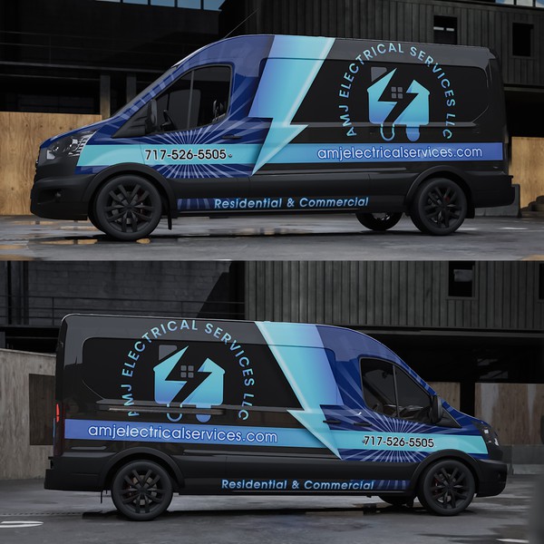 AMJ Electricla Services Van Wrap