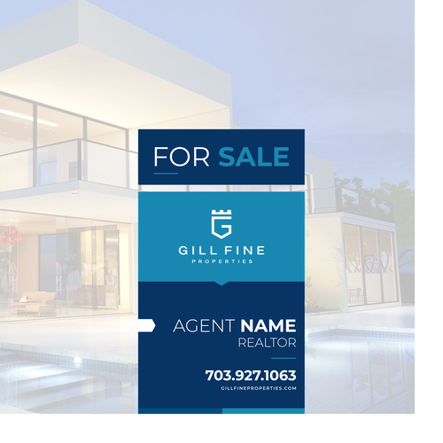 Design yard signs for up and coming luxury real estate brokerage Design by icon89GraPhicDeSign