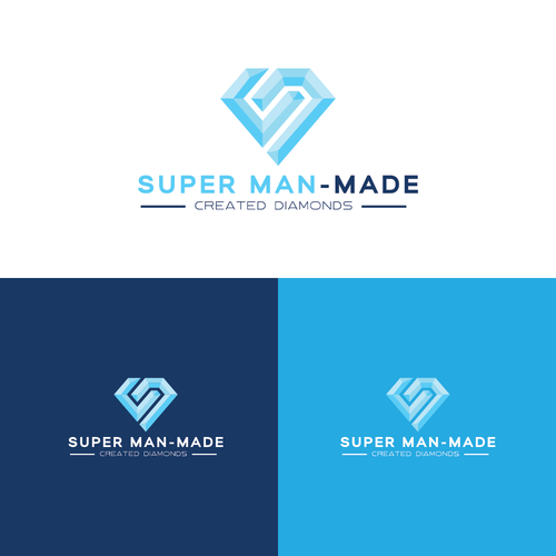 Strong & Simple design for our Super Man-Made Created Diamonds Design by ♛ clever studio ♛