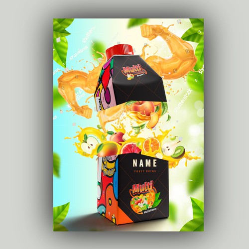 Diseño de Dynamic poster design for Fruit Juice advertisement de allMarv