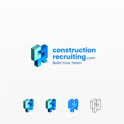 constructionrecruiting.com logo to appeal to construction companies who need to find great talent Design by Luigi