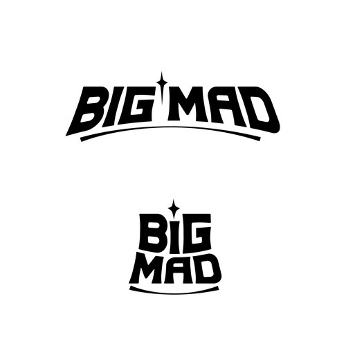 Custom typography logo for Melbourne hardcore band BIG MAD Design by MagesticD