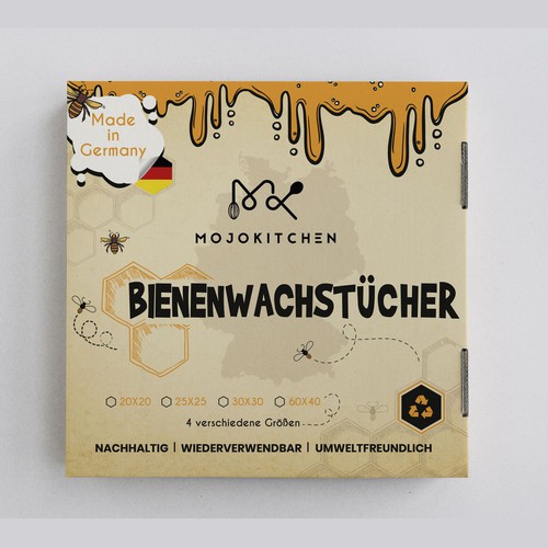 Modern Packaging for Beewax Wraps Made in Germany Design by Jatinder005