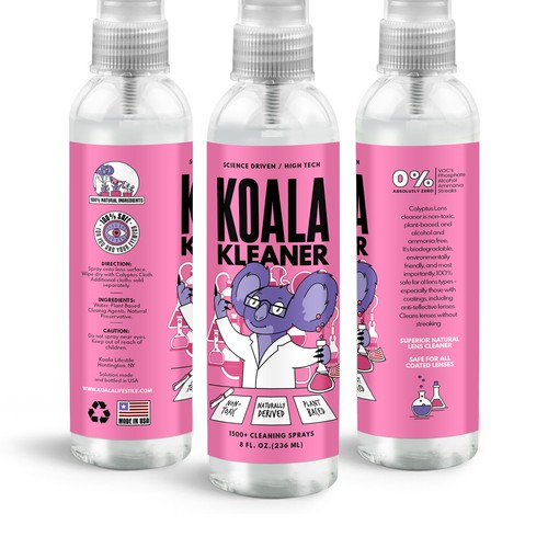 Designs Redesign Koala Kleaner Product label contest