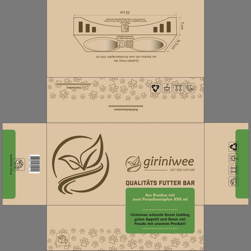 Verpackungsdesign für einen Futter Bar Karton Design by Lena Diser