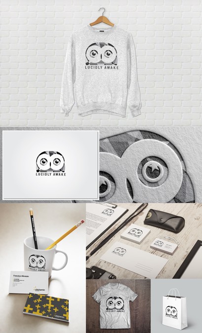 Cool Intelligent Simple Owl Logo Design For Clothing Line