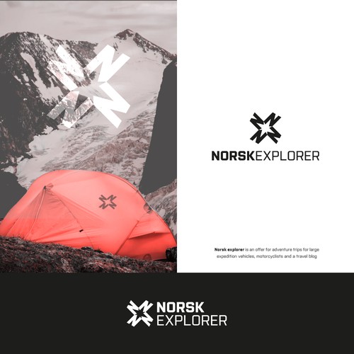 "norsk explorer" minimal nordic design for adventure travel Réalisé par Giunise