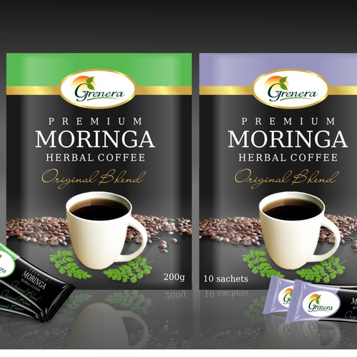 Moringa Herbal Coffee Diseño de GenScythe