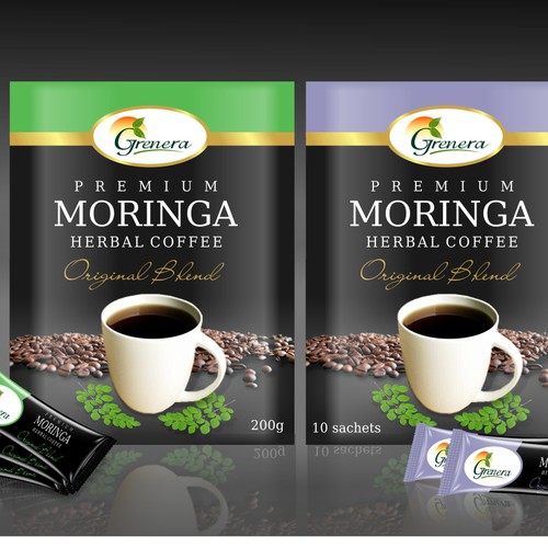 Moringa Herbal Coffee Design by GenScythe